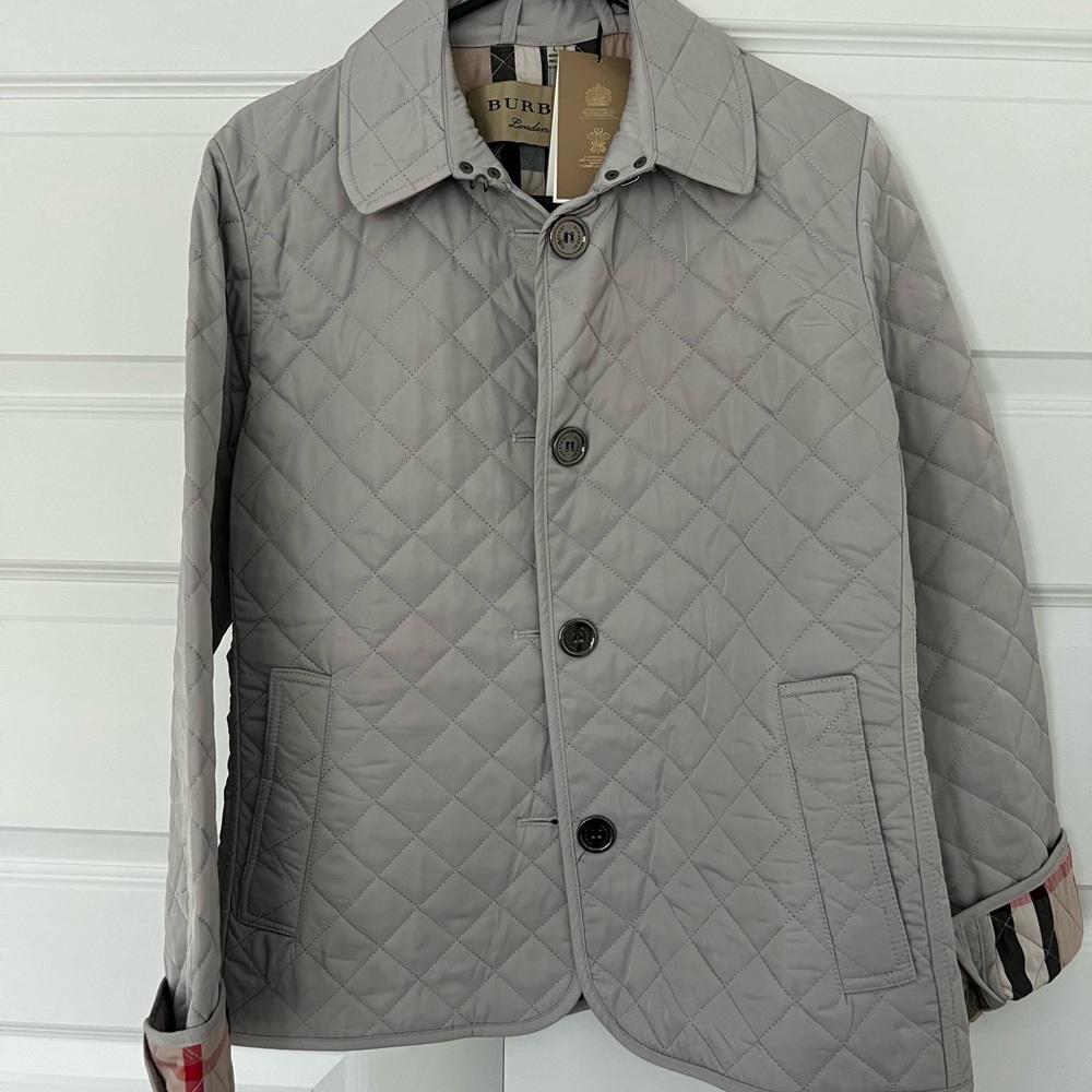 Faux Burberry quilted jacket